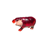cherry cough drop hippo plastic sculpture