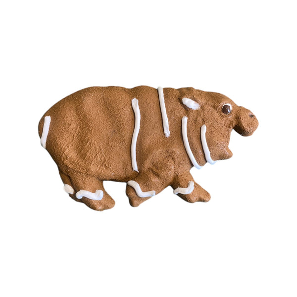 holiday cookie hippo ornament