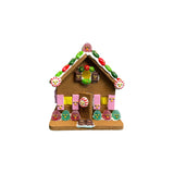 mini gingerbreadby house plastic sculpture