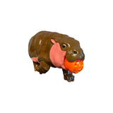 pumpkin hippo plastic sculpture