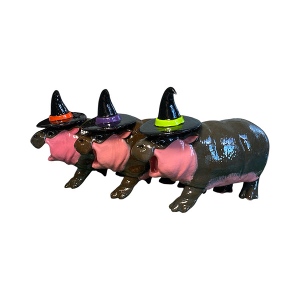 witch hippo plastic sculpture